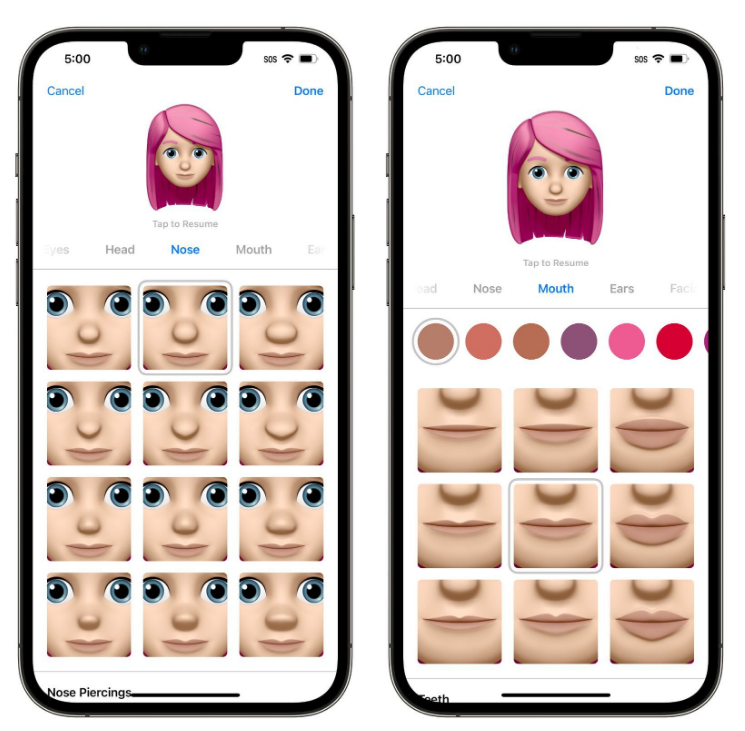长安苹果手机维修分享​iOS 16中的拟我表情有了哪些变化和升级 